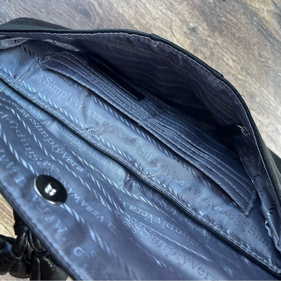 Simply Vera Wang Black Wristlet Clutch with Tassels - Picture 6 of 11